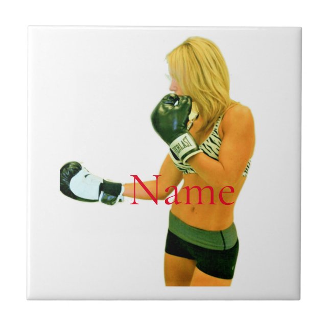 Female Fitness Model boxing Thunder_Cove Tile (Front)