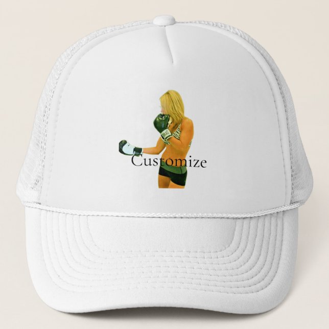 Female Fitness Model boxing Thunder_Cove Trucker Hat (Front)