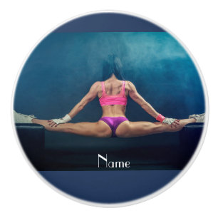 Female Fitness Model Split Thunder_Cove  Ceramic Knob