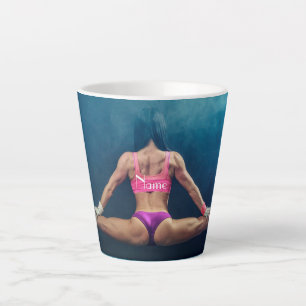 Female Fitness Model Split Thunder_Cove  Latte Mug