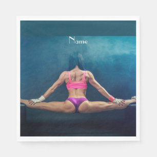 Female Fitness Model Split Thunder_Cove  Napkin