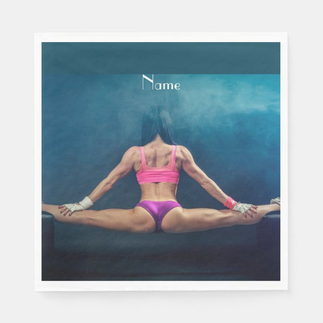 Female Fitness Model Split Thunder_Cove  Napkin (Front)