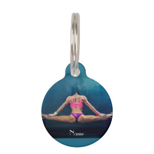 Female Fitness Model Split Thunder_Cove Pet Tag