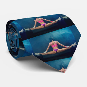Female Fitness Model Split Thunder_Cove Tie