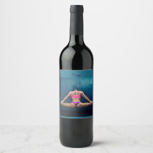 Female Fitness Model Split Thunder_Cove Wine Label