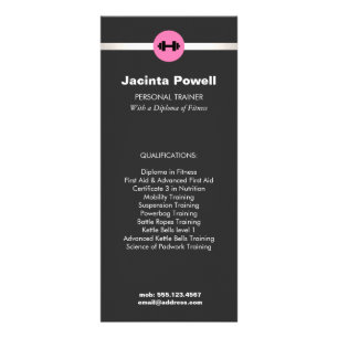 Female Fitness Personal Trainer Price List Menu
