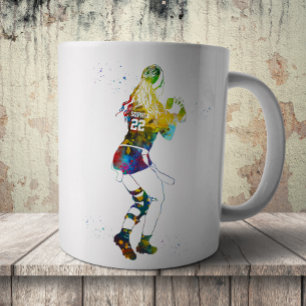 Female Flag Football Player Coffee Mug