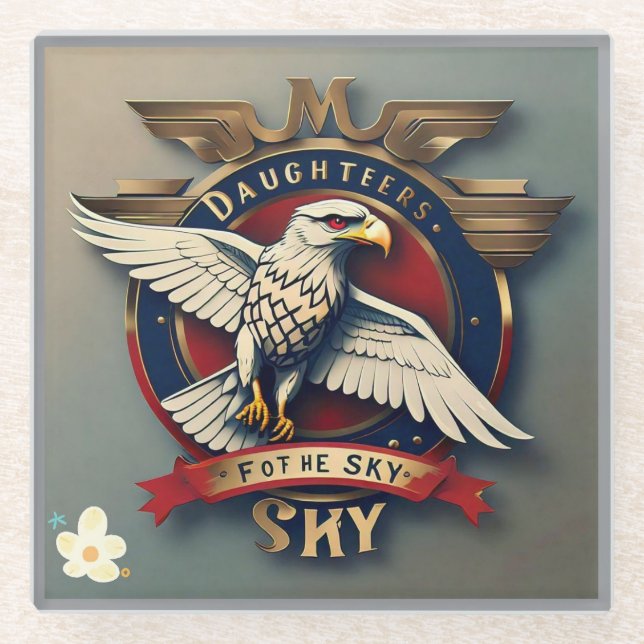 "Female Flight Leaders" Glass Coaster (Front)