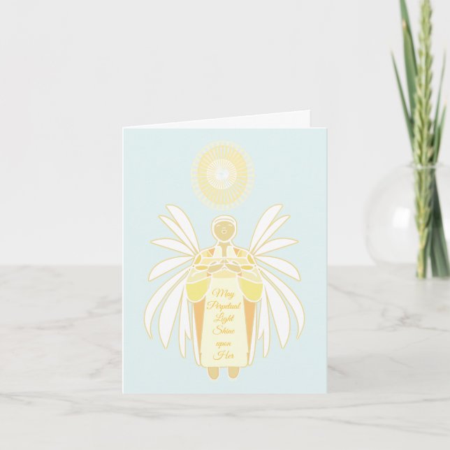 Female Funeral condolences card (Front)