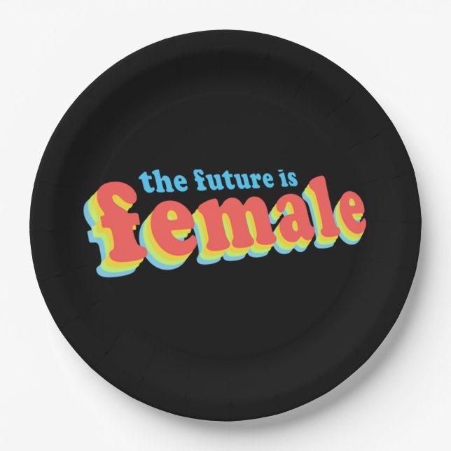 Female Future  85 Paper Plate (Front)