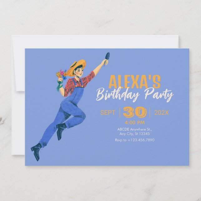 Female Gardener Invitation (Front)