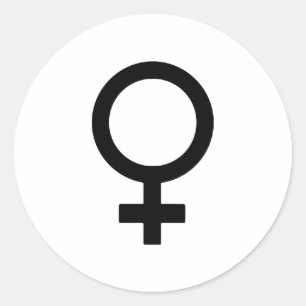 Female Gender Symbol Classic Round Sticker