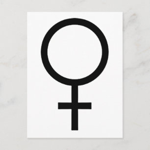 Female Gender Symbol Postcard