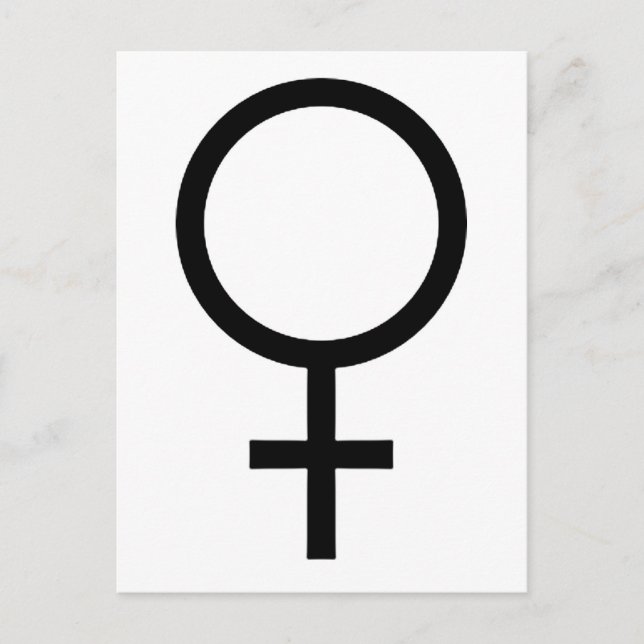 Female Gender Symbol Postcard (Front)