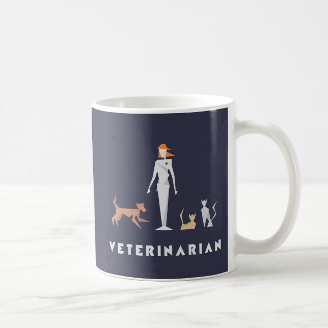 Female Geometric Veterinarian Coffee Mug (Right)