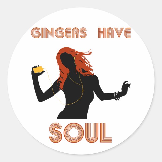 Female Gingers have Soul Classic Round Sticker (Front)