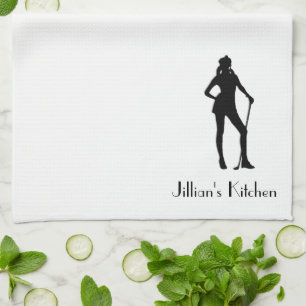 Female Golf Custom Tea Towel