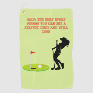 Female Golf Lover Perfect Shot Golf Towel
