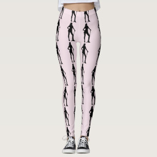 Female Golf Pink Sport Leggings