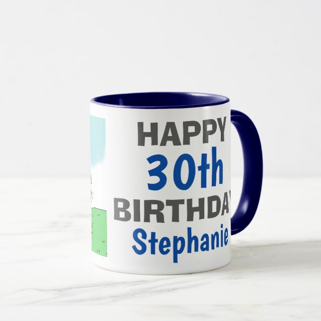 Female Golfer Birthday Mug (Front Right)