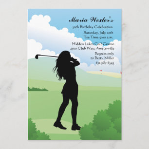 Female Golfer Invitation