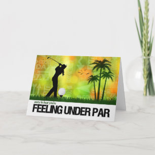 Female Golfer Sports Theme Get Well Card