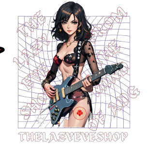 Female Guitarist Design T-Shirt