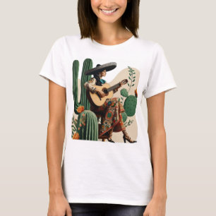 Female Guitarist in Action" T-Shirt