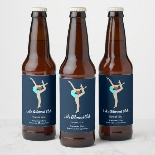Female Gymnast Beer Bottle Label