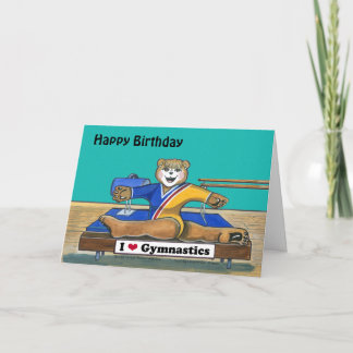 Female Gymnast Birthday Card