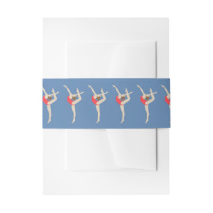 Female Gymnast Invitation Belly Band