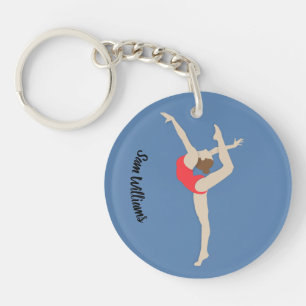 Female Gymnast Key Ring