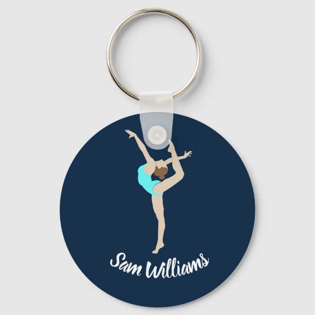 Female Gymnast Key Ring (Front)