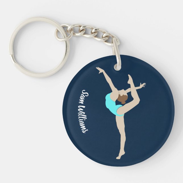Female Gymnast Key Ring (Front)
