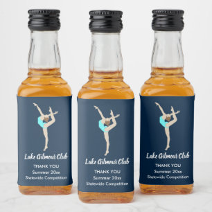Female Gymnast Liquor Bottle Label