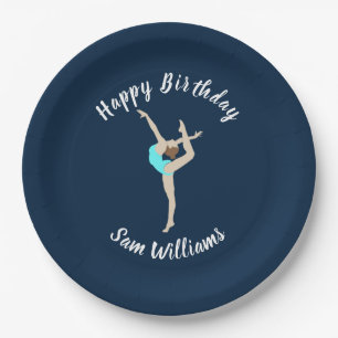 Female Gymnast Paper Plate