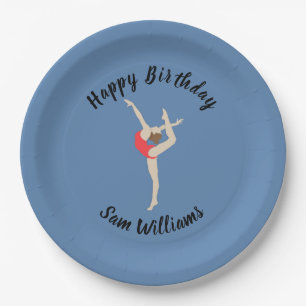 Female Gymnast Paper Plate