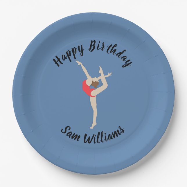 Female Gymnast Paper Plate (Front)