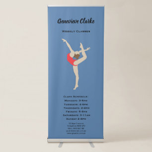 Female Gymnast Retractable Banner