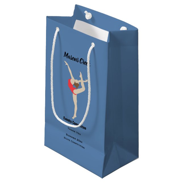 Female Gymnast Small Gift Bag (Front Angled)