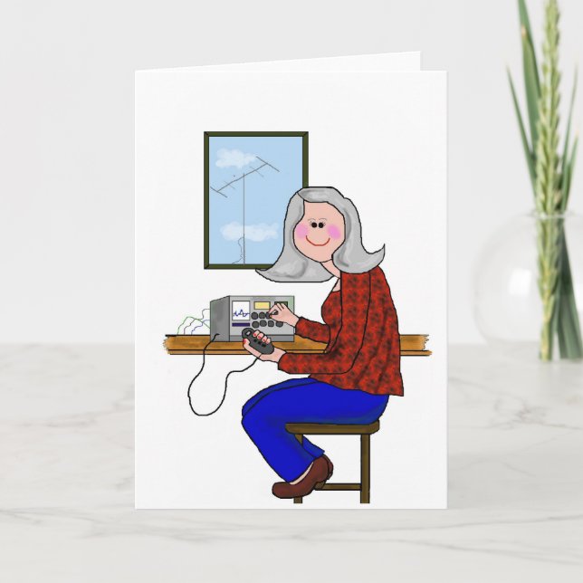 Female Ham - Grey Hair Card (Front)