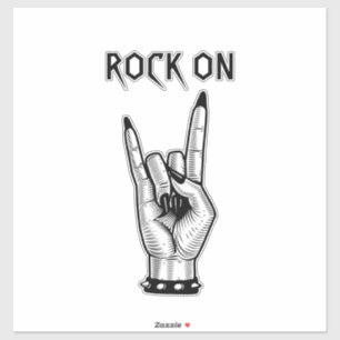 Female Hand Rocker Sign art illustration