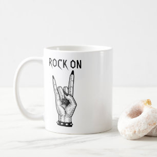 Female Hand Rocker Sign art illustration  Coffee Mug