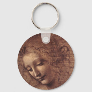 Female Head La Scapigliata Key Ring