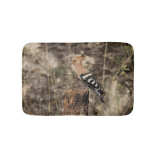 Female Hoopoe On Trunk Bath Mat