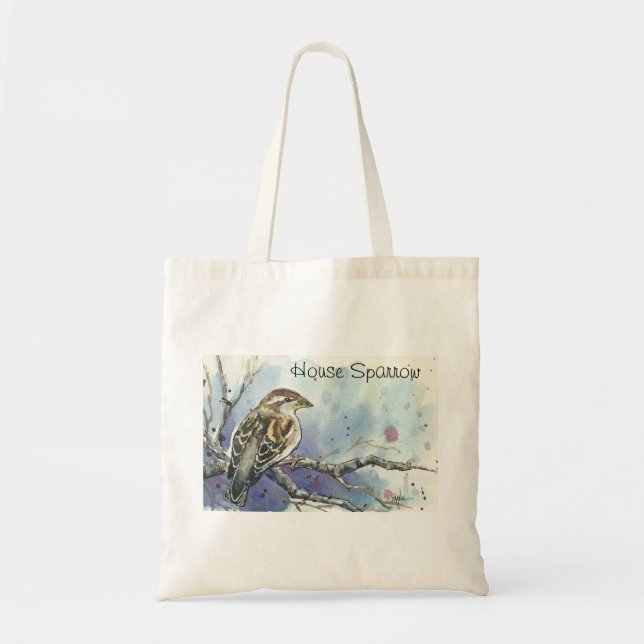 Female House Sparrow Tote Bag (Front)