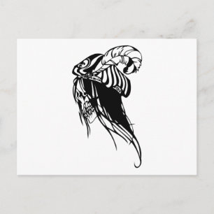Female Human Skull Postcard