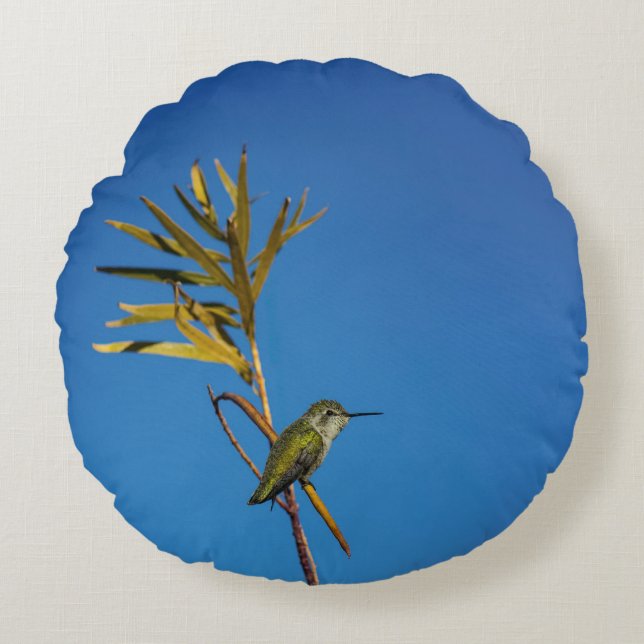 Female Hummingbird  Round Cushion (Front)