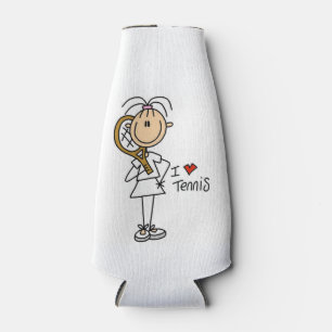 Female I Love Tennis Bottle Cooler