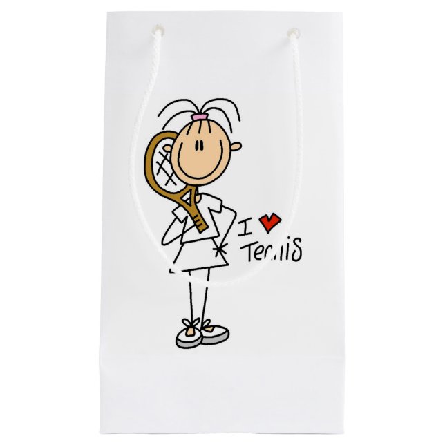 Female I Love Tennis Gift Bag (Front)